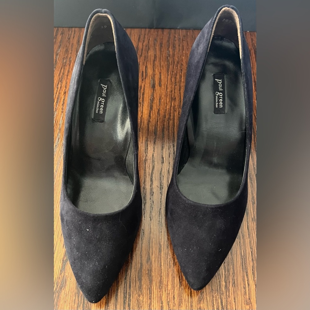 Paul Green Women's Black Suede Heels